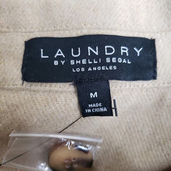 Laundry by Shelli Segal Womens M Fringe Shaket in Silver Mink Tan NEW - Picture 10 of 12